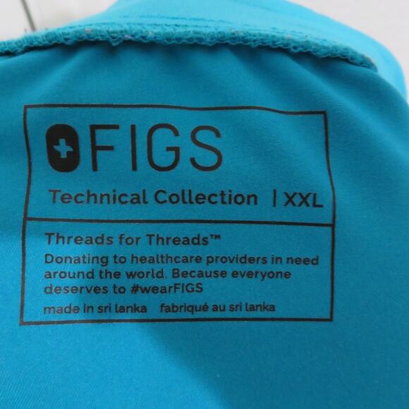 Figs Women Sz XXL Teal Zamora Jogger Scrub Pants Functional Pockets Cargo - Picture 7 of 9